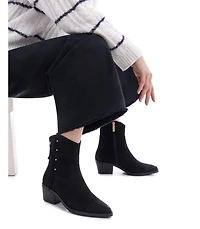 Xti Women's Suede Fringe Ankle Booties Carmela Collection
