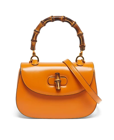 Pre-Owned Gucci Bamboo 1947 Small Leather Top Handle Bag