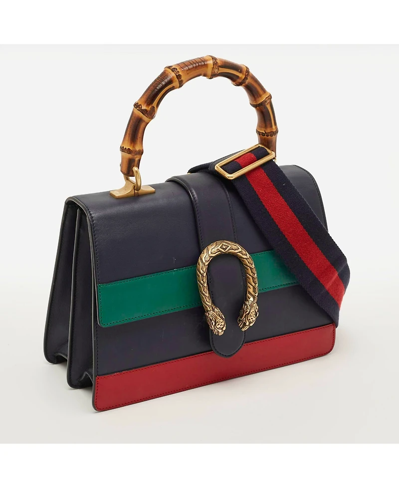 Pre-Owned Gucci Women's Dionysus Leather Bamboo Top Handle Satchel