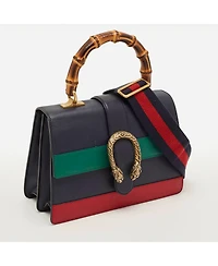 Pre-Owned Gucci Women's Dionysus Leather Bamboo Top Handle Satchel