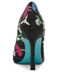 Betsey Johnson Women's Brice Rhinestone Slip-On Dress Pumps