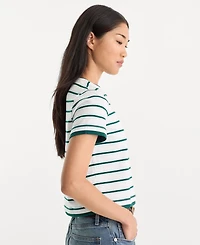 Good American Women's Crewneck Short-Sleeve Cotton Top