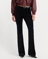 Good American Women's Legs High-Waisted Velvet Flare Jeans