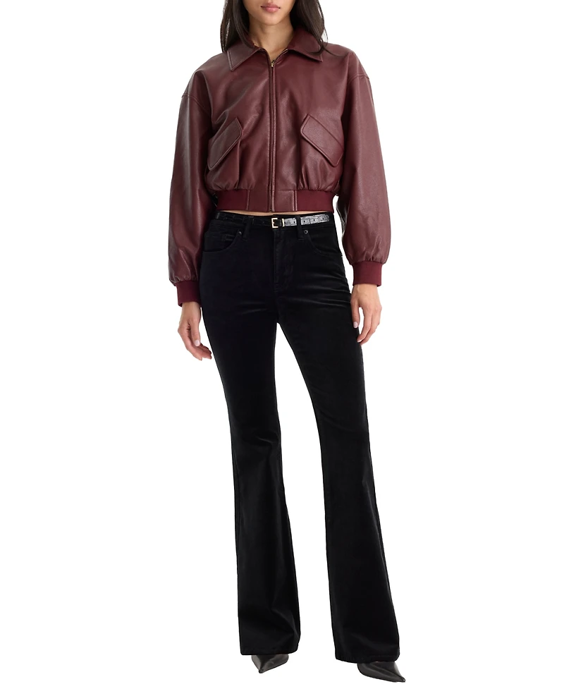 Good American Women's Legs High-Waisted Velvet Flare Jeans