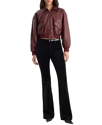 Good American Women's Legs High-Waisted Velvet Flare Jeans