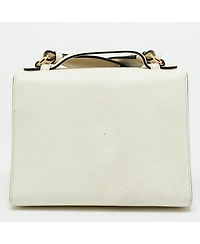 Pre-Owned Prada Women's Monochrome Saffiano Leather Top Handle Satchel
