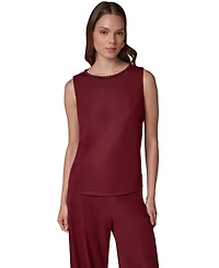 Donna Karan New York Women's DK609 Beaded Boat-Neck Sleeveless Camisole
