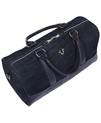 True Religion Horseshoe Quilting Denim Weekender Duffel Bag