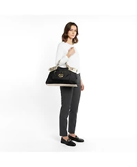 Pre-Owned Versace Medusa Signature Nylon and Leather Tote