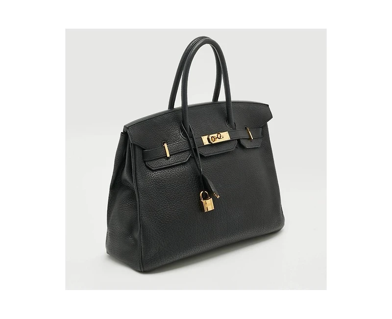 Pre-Owned Hermes Women's Birkin 35 Gold Finish Fjord Leather