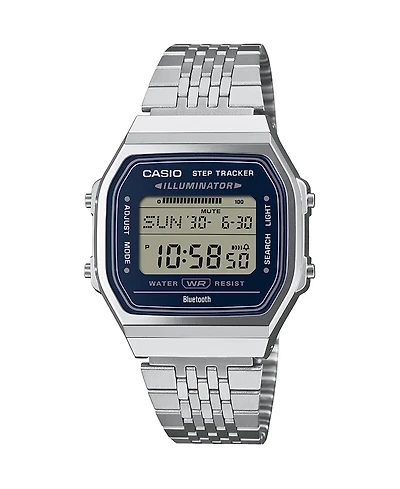 Casio Men's Silver-Tone Stainless Steel Watch 37.9mm