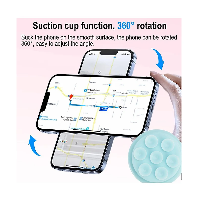 Artudatech MagSafe Silicone-Suction Phone Grip, Compatible with iPhone 12 and Later