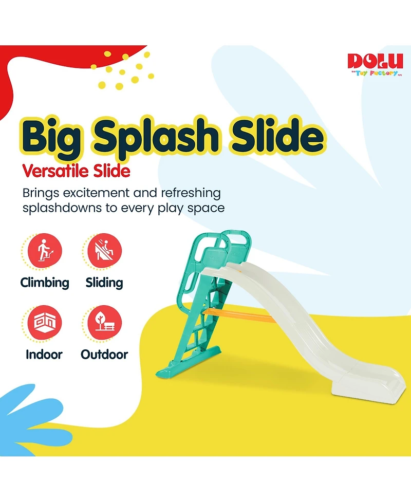 Dolu Big Splash Plastic Indoor/Outdoor Water Connection Slide, Ages 3+