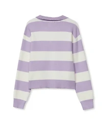 Lands' End Girls Long Sleeve Rugby Sweater