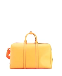 Pre-Owned Gucci Medium Convertible Duffle Bag Gg Rubber Effect Leather