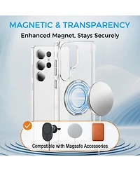 Alpha Digital Magnetic Ring Stand Shockproof Case Compatible with Samsung Galaxy S25 Ultra