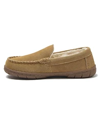 Lands' End Little Girls Fuzzy Lined Suede Moccasin Slippers