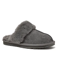 Lands' End Women's Suede Furry Lined Slippers