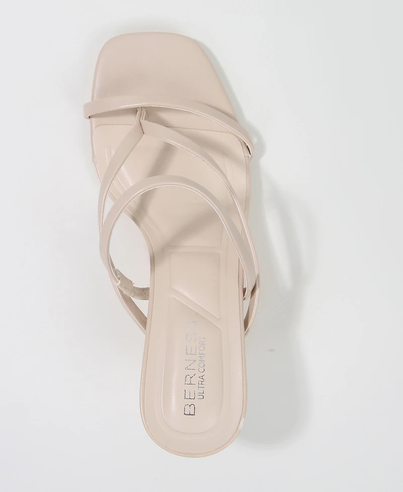 Berness Lili Strappy Thong Kitten Heel Sandals