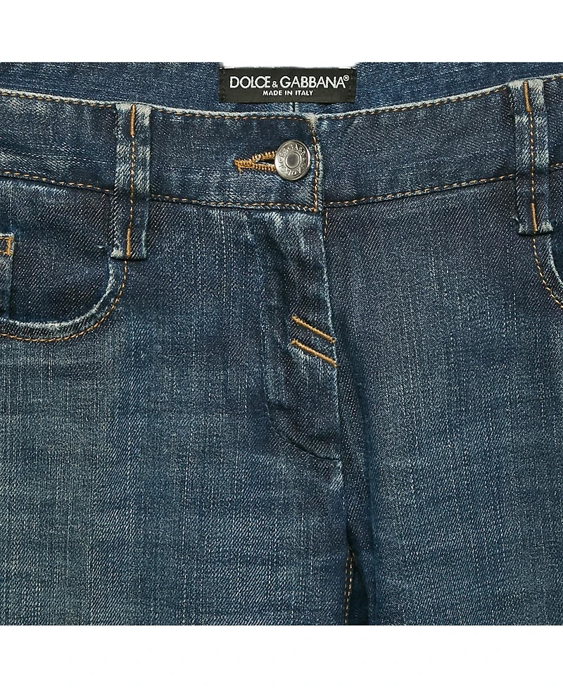 Pre-Owned Dolce & Gabbana Women's Faded Denim Straight Leg Jeans