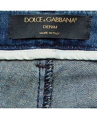 Pre-Owned Dolce & Gabbana Women's Denim Distressed Slim Fit Jeans