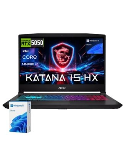Msi Katana 15 Rtx 5050 Gaming Laptop 15.6 Fhd 144hz Intel Core I7 14650hx 32gb Ddr5 1tb Ssd Wi Fi 6 Win11 Home Black