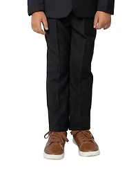 Peanut Butter Collection Little Boys and Big 007 Slim Fit 5-Piece Shirt, Tie, Jacket, Vest Pants Suit Set