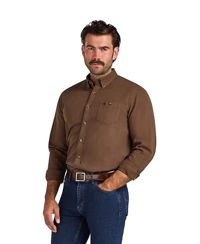 Raging Bull Men's Big & Tall Long Sleeve Brushed-Herringbone Shirt