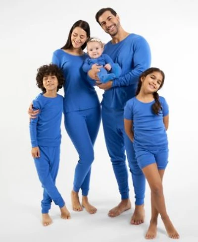 Leveret Matching Family Solid Royal Blue Cotton Pajamas