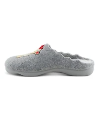 Flexus Bopeep Felt Slip-on Slippers with Puppy Applique