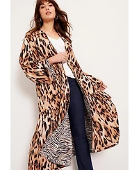 June + Vie Women's June + Vie Reversible Printed Duster