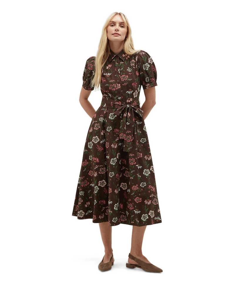 Hobbs London Women's Carly Fit Flare Midi Dress