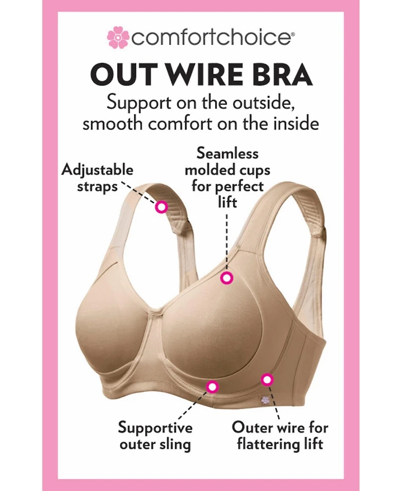 Comfort Choice Women's Out Wire Bra
