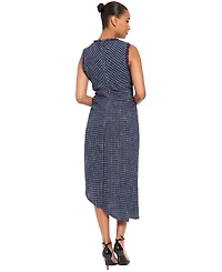 Maggy London Women's Tweed Sleeveless Asymmetrical-Hem Dress