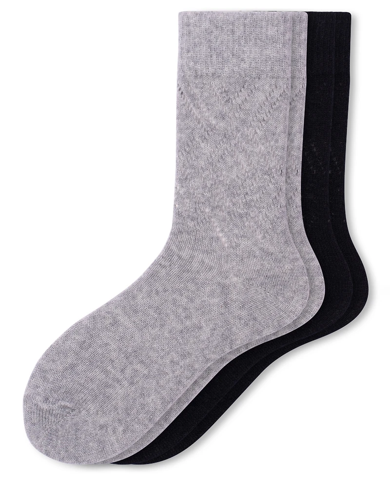 Hue Women's Pointelle Argyle Boot Socks, 2-Pack