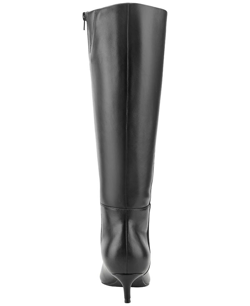 Bandolino Women's Sloan Wide-Calf Kitten Heel Tall Dress Boots