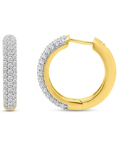 Forever Grown Diamonds Lab-Grown Diamond Triple Row Hoop Earrings (1 ct. t.w.) Sterling Silver (Also Available & 14k Gold Plated
