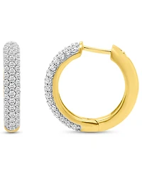 Forever Grown Diamonds Lab-Grown Diamond Triple Row Hoop Earrings (1 ct. t.w.) Sterling Silver (Also Available & 14k Gold Plated