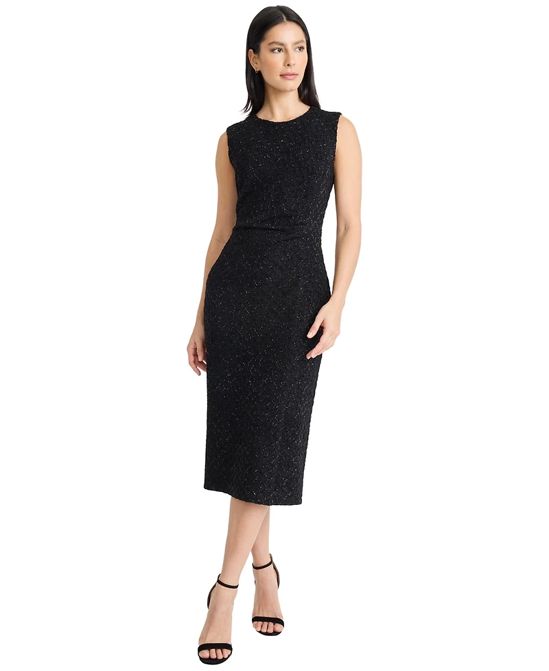 Maggy London Women's Sleeveless Cowl Neck Sheath Midi Dress