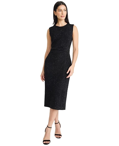 Maggy London Women's Sleeveless Cowl Neck Sheath Midi Dress