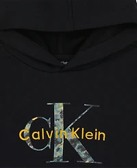 Calvin Klein Boys' 2T-7 Fleece Long-Sleeve Hoodie and Jogger, 2-Piece Set