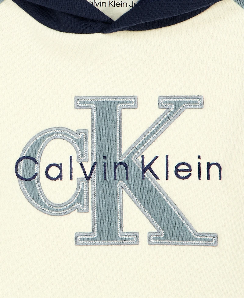 Calvin Klein Boys' 4-7 Cotton-Blend Fleece Hoodie and Joggers, 2-Piece Set