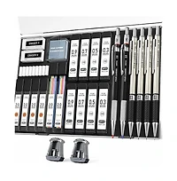 Four Candies 27Pieces Mechanical Pencil Set with Case, 0.3/0.5/0.7/0.9mm and 2mm Leads, Technical Drawing Kit