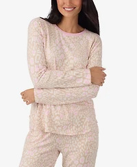 Cuddl Duds Women's Long Sleeve Scoop Neck Sweater Knit Top and Pants, 2-Piece Set