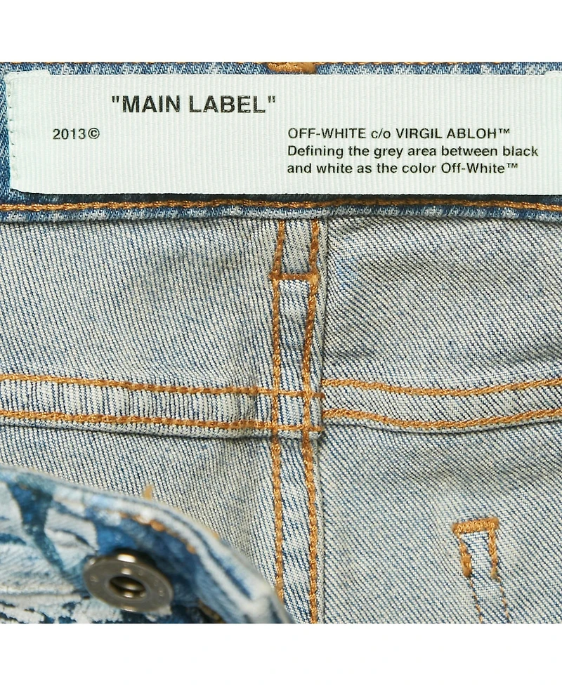 Pre-Owned Off-White Women's Printed Denim Tapestry Skinny Jeans