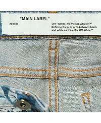 Pre-Owned Off-White Women's Printed Denim Tapestry Skinny Jeans