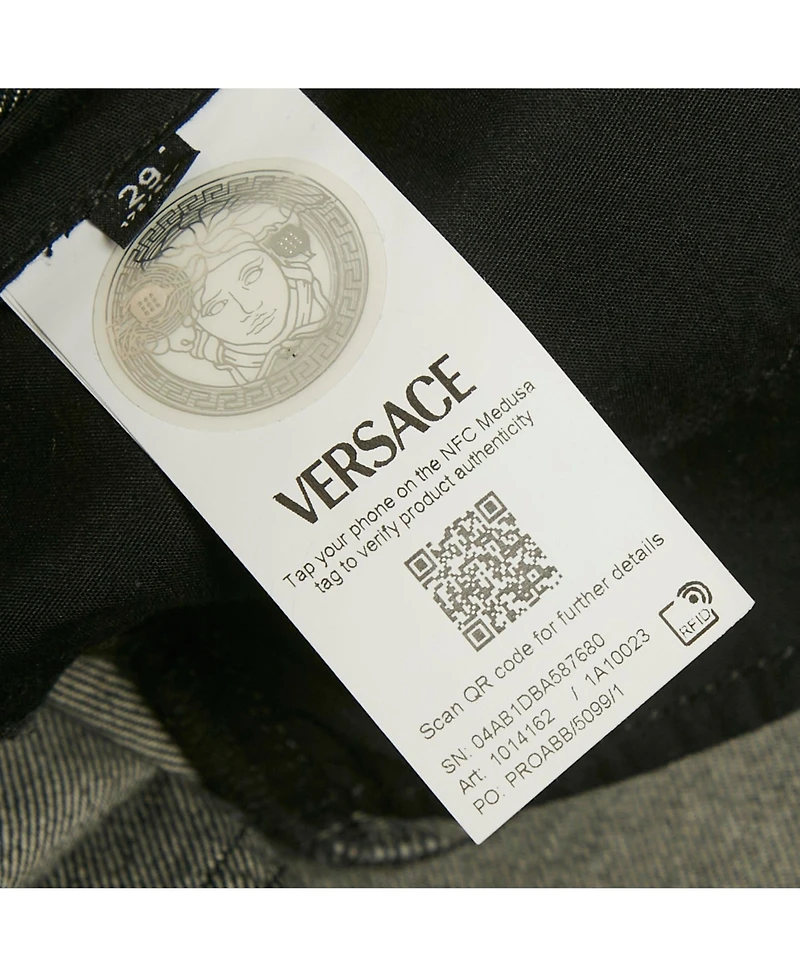 Pre-Owned Versace Women's Mid-Rise Wide-Leg Jeans