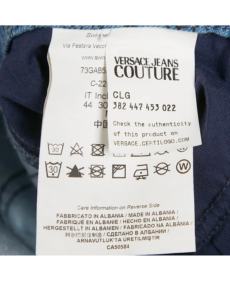 Pre-Owned Versace Women's Jeans Couture Logo Print Denim Skinny Jeans
