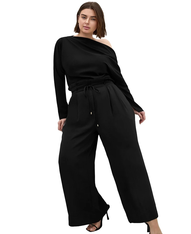 City Chic Plus Shania High-Rise Wide-Leg Pants