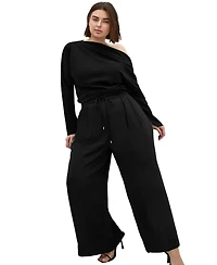 City Chic Plus Shania High-Rise Wide-Leg Pants